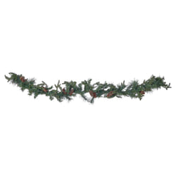 Pre-Lit Christmas Garland 180 cm Green KAMERUN