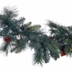 Pre-Lit Christmas Garland 180 cm Green KAMERUN