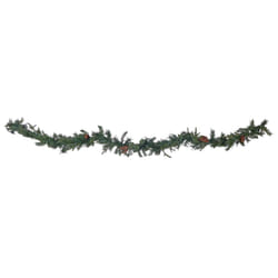 Pre-Lit Christmas Garland 270 cm Green KAMERUN