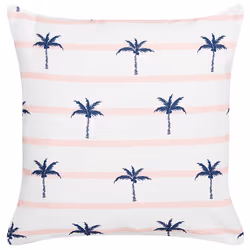 Set of 2 Outdoor Cushions MOLTEDO Striped 45 x 45 cm White