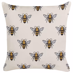 Set of 2 Outdoor Cushions CANNETO Animal Pattern 45 x 45 cm Beige