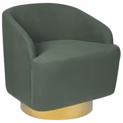 Swivel Armchair LAVIK Fabric Green