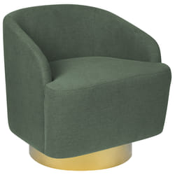 Swivel Armchair LAVIK Fabric Green