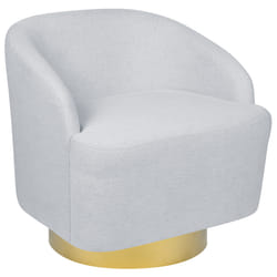 Swivel Armchair LAVIK Fabric Light Grey
