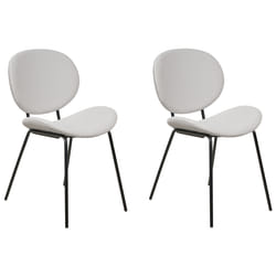 Set of 2 Dining Chairs LUANA Velvet Light Grey