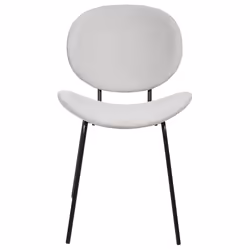 Set of 2 Dining Chairs LUANA Velvet Light Grey