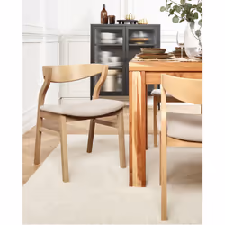 Set of 2 Dining Chairs MAROA Wood Beige