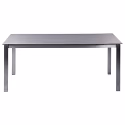 Garden Dining Set 4 Seater COSOLETO/GROSSETO Tempered Glass Granite Effect Black