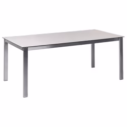 Garden Dining Set 4 Seater COSOLETO Tempered Glass White