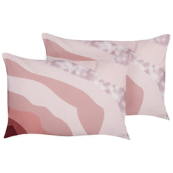 Set of 2 Outdoor Cushions CAMPEI Abstract Pattern 40 x 60 cm Pink