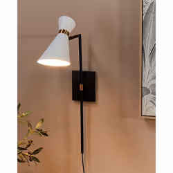 Wall Lamp MELAWI Adjustable Metal White
