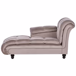 Right Hand Chaise Lounge LORMONT Fabric Taupe