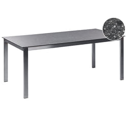 Garden Dining Table COSOLETO 180 cm 90 cm Glass Black