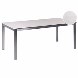 Garden Dining Table COSOLETO 180 cm 90 cm Glass White