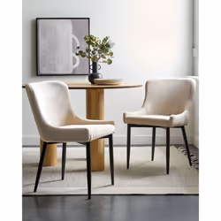 Set of 2 Dining Chairs EVERLY Light Beige - Additional view 4
