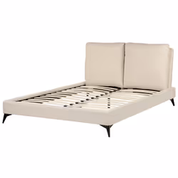 Bed Boucle MELLE 140 x 200 cm (EU Double) Beige - Additional view 5