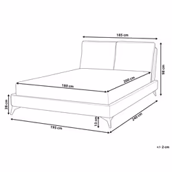 Bed Boucle MELLE 180 x 200 cm (EU Super King) Beige