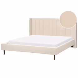 Bed Boucle VILLETTE 180 x 200 cm (EU Super King) Beige