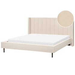 Bed Boucle VILLETTE 180 x 200 cm (EU Super King) Beige