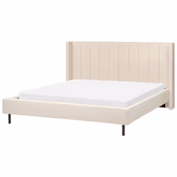 Bed Boucle VILLETTE 180 x 200 cm (EU Super King) Beige