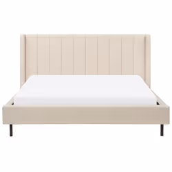 Bed Boucle VILLETTE 180 x 200 cm (EU Super King) Beige