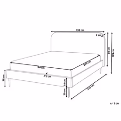 Bed Boucle FLAYAT 180 x 200 cm (EU Super King) Light Beige