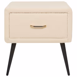 1 Drawer Bedside Table FLAYAT Boucle Beige