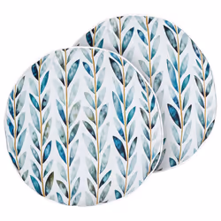 Set of 2 Outdoor Cushions LOANO Plant Pattern 40 x 40 cm Green