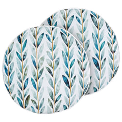 Set of 2 Outdoor Cushions LOANO Plant Pattern 40 x 40 cm Green