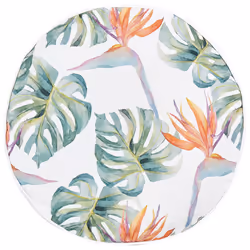 Set of 2 Outdoor Cushions TORRAZZO 40 x 40 cm White Plant Pattern