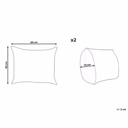 Set of 2 Outdoor Cushions ARENZANO 40 x 60 cm Multicolour Animal Pattern