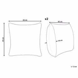 Set of 2 Outdoor Cushions ARENZANO 45 x 45 cm Beige Animal Pattern