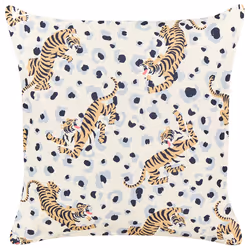 Set of 2 Outdoor Cushions ARENZANO 45 x 45 cm Beige Animal Pattern