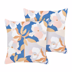 Set of 2 Outdoor Cushions VEREZZI 45 x 45 cm Multicolour Floral Pattern