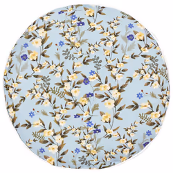 Set of 2 Cushions VALLORIA 40 x 40 cm Floral Light Blue