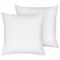 Set of 2 Pillows TRIGLAV Low Polyester 80 x 80 cm White