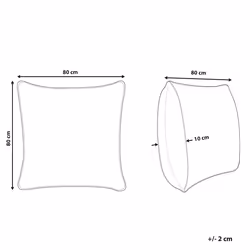 Set of 2 Pillows TRIGLAV Low Polyester 80 x 80 cm White