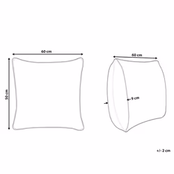 Set of 2 Pillows TRIGLAV High Polyester 50 x 60 cm White
