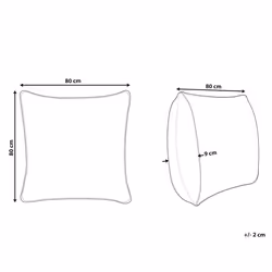 Set of 2 Pillows TRIGLAV High Polyester 80 x 80 cm White
