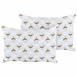 Set of 2 Outdoor Cushions CUNEO Geometric Pattern 40 x 60 cm Green