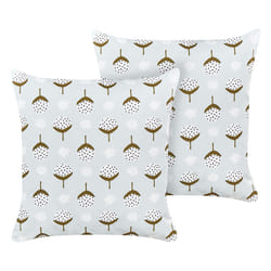 Set of 2 Outdoor Cushions CUNEO Geometric Pattern 45 x 45 cm Green