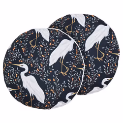 Set of 2 Outdoor Cushions PIANAZZO 40 x 40 cm Black Animal Pattern