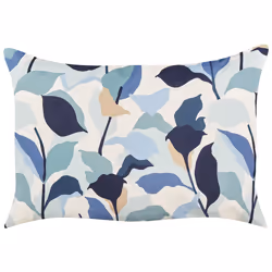 Set of 2 Outdoor Cushions VEGLINO 40 x 60 cm Blue Plant Pattern