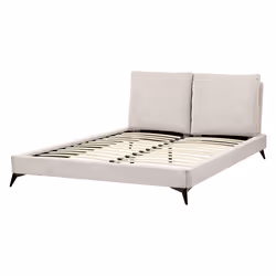 Bed Corduroy MELLE 160 x 200 cm (EU King Size) Light Beige - Additional view 5