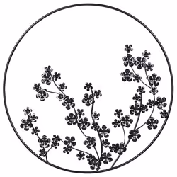Wall Decor Flower STRONTIUM Metal 70 cm Black