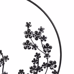 Wall Decor Flower STRONTIUM Metal 70 cm Black