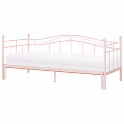 Trundle Bed Metal TULLE 90 x 200 cm (EU Single) Pastel Pink