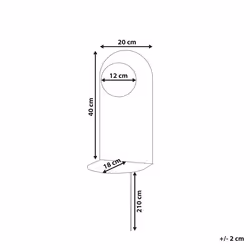 Wall Lamp MAPI with Shelf Metal Graphite Grey
