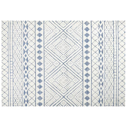 Area Rug 160 x 230 cm White and Blue MARGAND