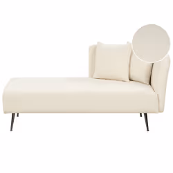 Right Hand Chaise Lounge RIOM Boucle Off-White
